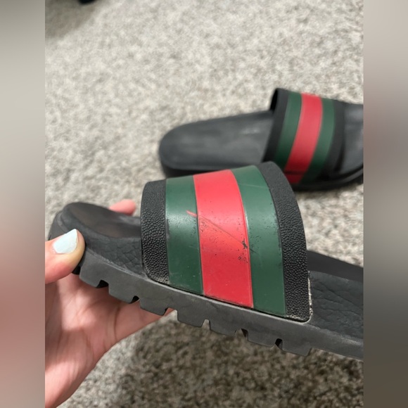 Gucci Men Slides with Red and Green Stripes - Picture 13 of 16